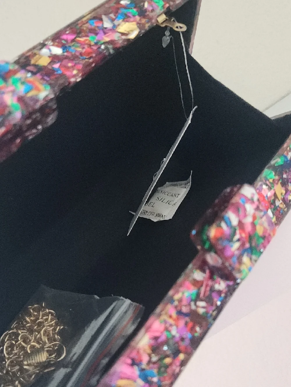 Evil Eye Multicolor Clutch + Silver Earrings - Picture 4 of 6